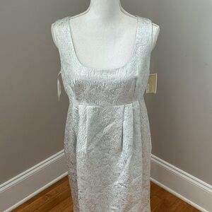 Michael Kors women’s size 10 silver sleeveless fit & flare cocktail dress NWT
